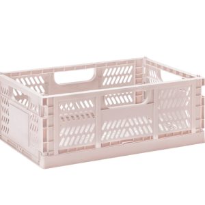 Modern Folding Crate - Large - Pink