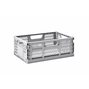 3 Sprouts - Modern Folding Crate Large Light Grey