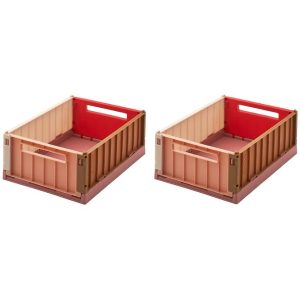 Liewood Foldekasse - 25x18x9,5 cm - Small - 2-Pak - Rapsberry Mu