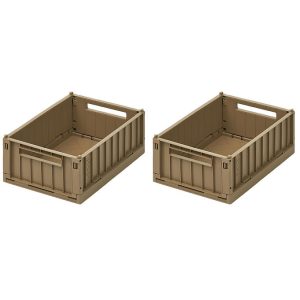 Liewood Foldekasser - 25x18x9,5 cm - Small - 2-pak - Oat