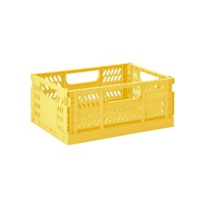3 Sprouts - Modern Folding Crate Medium Yellow