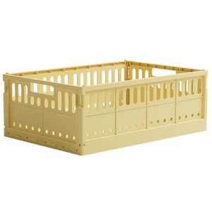 Made Crate Foldekasse - Maxi - 48x33x17,5 cm - Lemon Cream