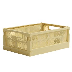 Made Crate Foldekasse - Midi - 33x24x13 cm - Lemon Cream