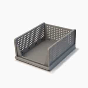 Stabelbar foldekasse Grå Rektangulær Plast 32,5cm x 43cm x 18,6cm - Grå - 32,5cm x 43cm x 18,6cm - Cecilie